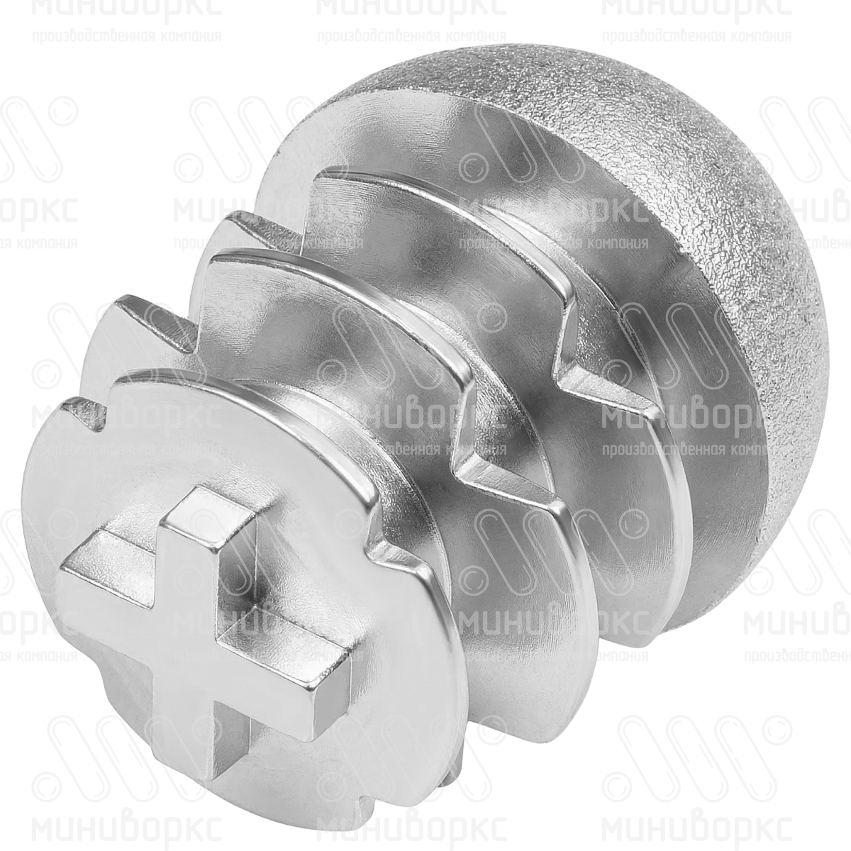 Заглушка пластиковая круглая Ø16, полусферическая, цвет хром – 16СХС - 2